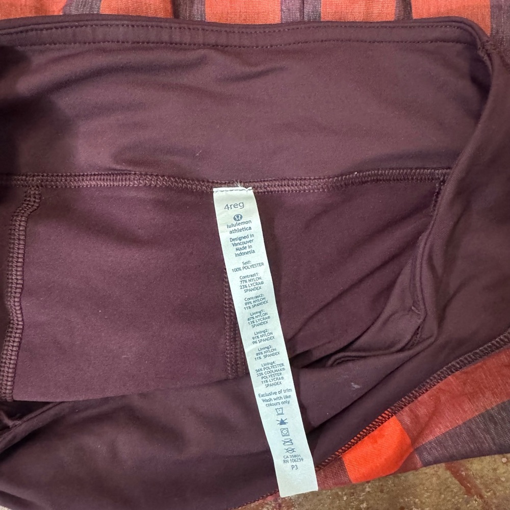 Maroon Lululemon Skort
